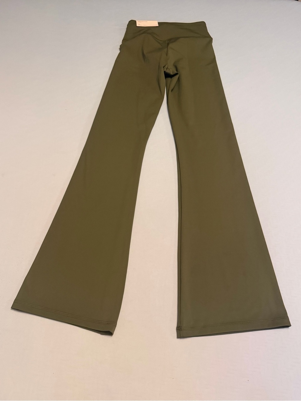American Eagle Olive Green Active Flare Leg Pants